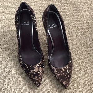 Stuart Weitzman Leather Sole cheetah Heel